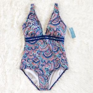 Clean Water Size Small Tribal Print One Piece Swim